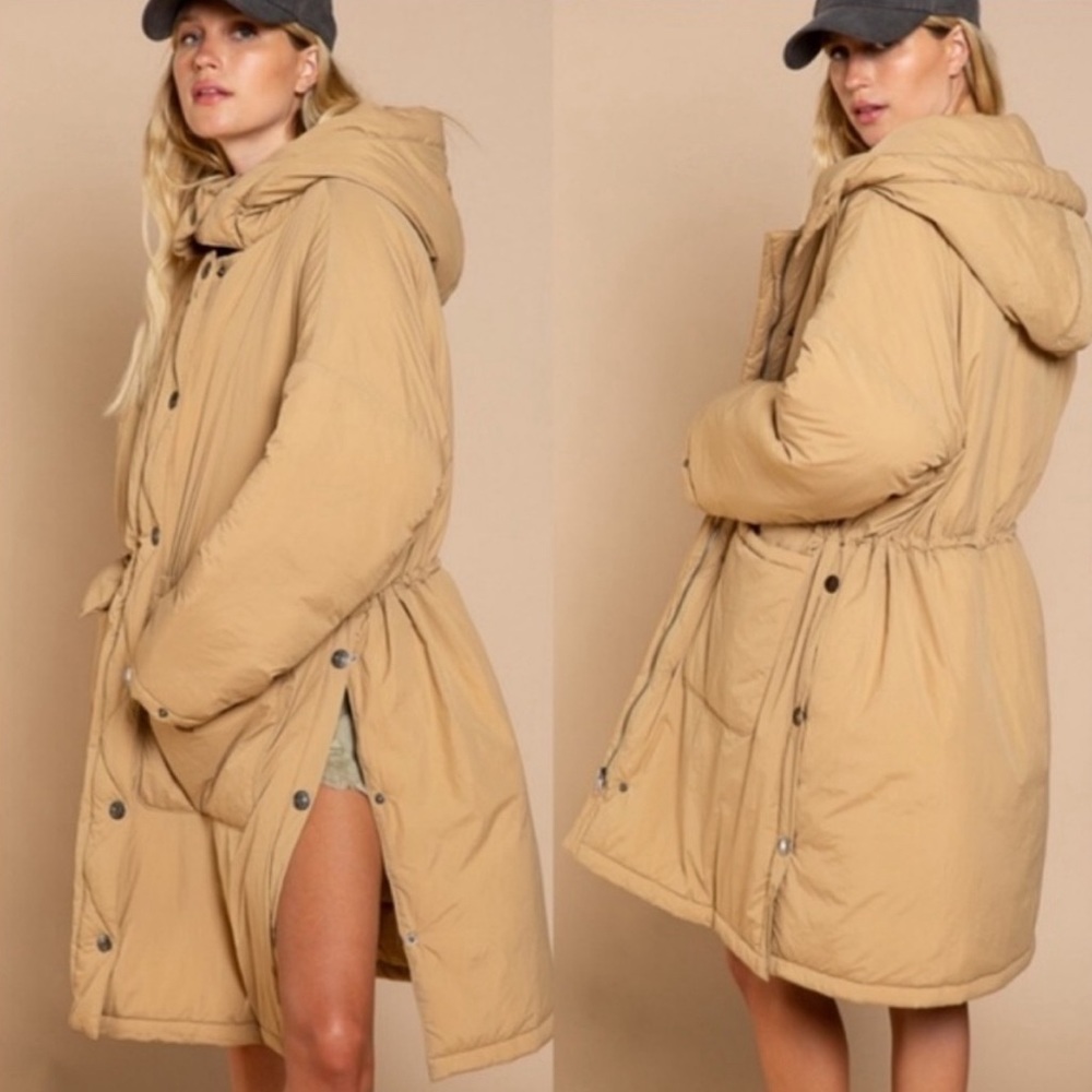 POL long hooded coat.